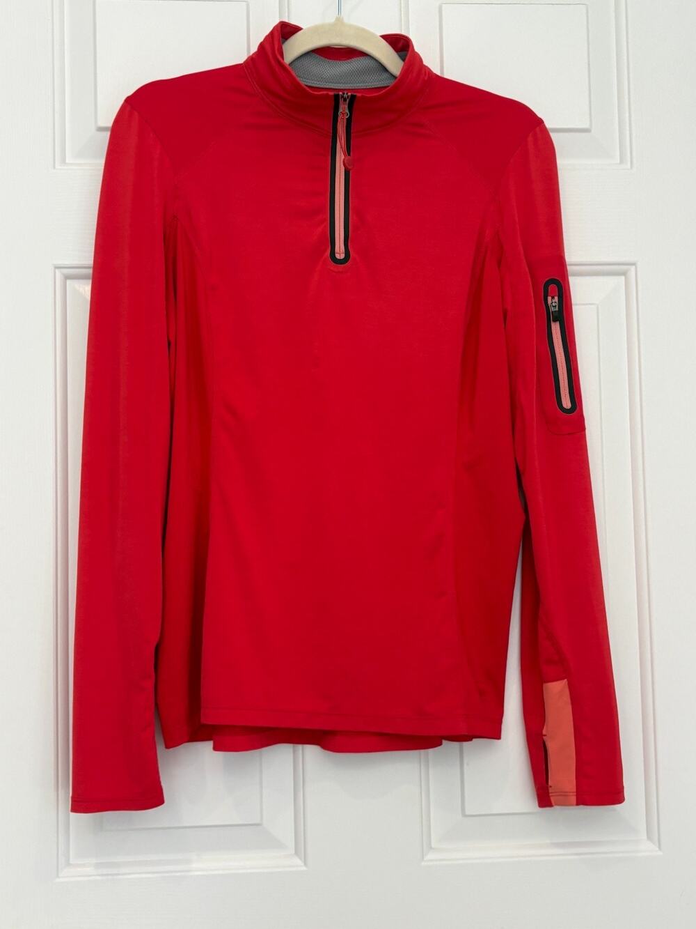 REI Co-op Women's 1/4 Zip Pullover Long Sleeve Red Athletic Hiking Top L 8-12
